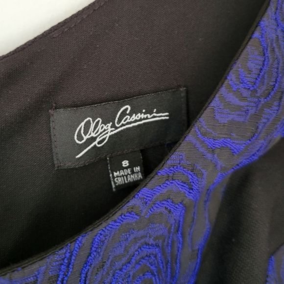 Oleg Cassini Sleeveless Pleated Brocade Dress Size 8. - Picture 8 of 8